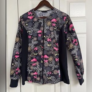 Cherokee Women’s Butterfly & Flower Scrub Jacket